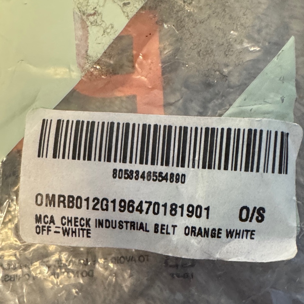 Off-White Industrial Belt in Orange and White - Picture 8 of 8
